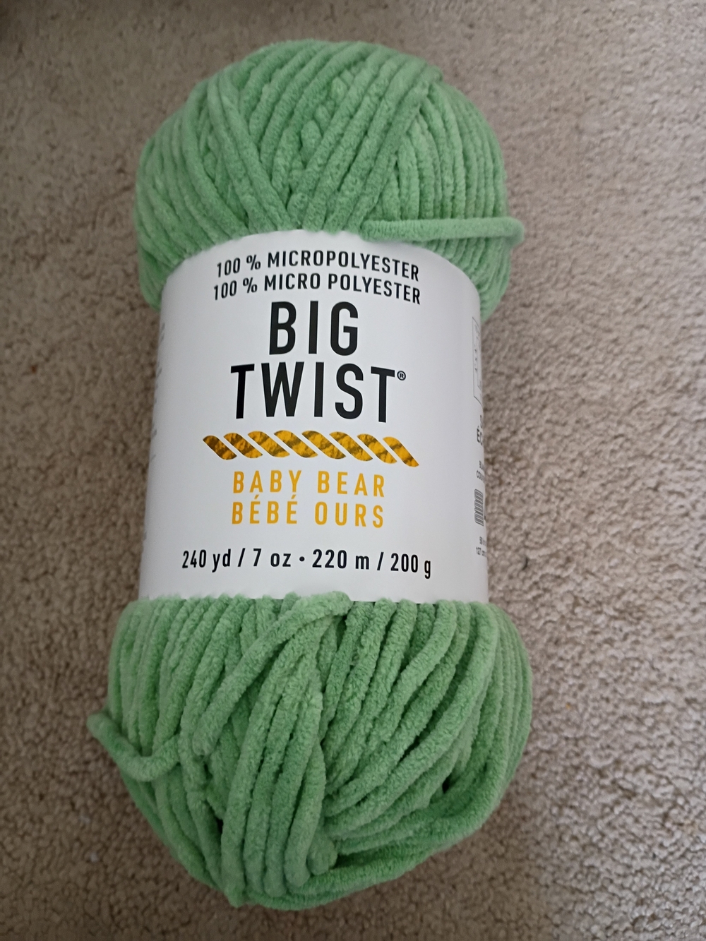 Big Twist Baby Bear Plush Yarn - Tadpole And Lavender